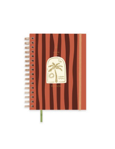 AGENDA ESCOLAR 2025-26 UO WIRE-O tapa EXTRADURA con GOMA A5 210x148 DP PALM