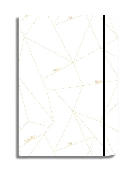 AGENDA UNICEF PERPETUA COSIDA tapa EXTRA CON GOMA 200x135 SV GEOMETRIC WHITE