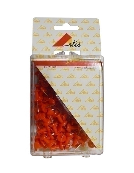AGUJA SEÑALIZADORA PUSH-PIN ARTES CAJA de 100  ROJAS