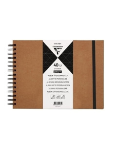ALBUM de FOTOS CLAIREFONTAINE DIY KRAFT tapa DURA 27x20 cm 40h 200g