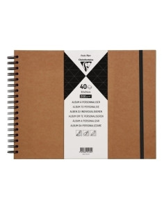 ALBUM de FOTOS CLAIREFONTAINE DIY KRAFT tapa DURA 32x24 cm 40h 200g
