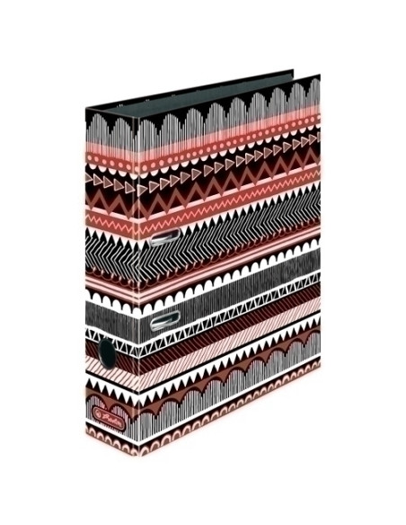ARCHIVADOR palanca DECORADO HERLITZ BLACK&WOW A4 80mm ETHNO