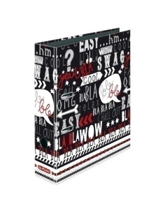 ARCHIVADOR palanca DECORADO HERLITZ BLACK&WOW A4 80mm SLOGAN