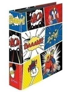ARCHIVADOR palanca DECORADO HERLITZ COMIC A4 80mm BOOM