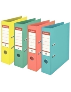 ARCHIVADOR palanca ESSELTE COLOUR BREEZE PLASTICO FORRADO con RADO A4 75mm COLORES SURTIDOS