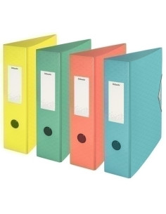 ARCHIVADOR palanca ESSELTE COLOUR BREEZE POLYFOAM FORRADO con RADO A4 75mm COLORES SURTIDOS