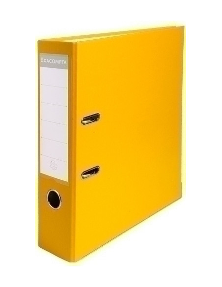ARCHIVADOR palanca EXACOMPTA FORRADO PP RADO A4 80mm AMARILLO