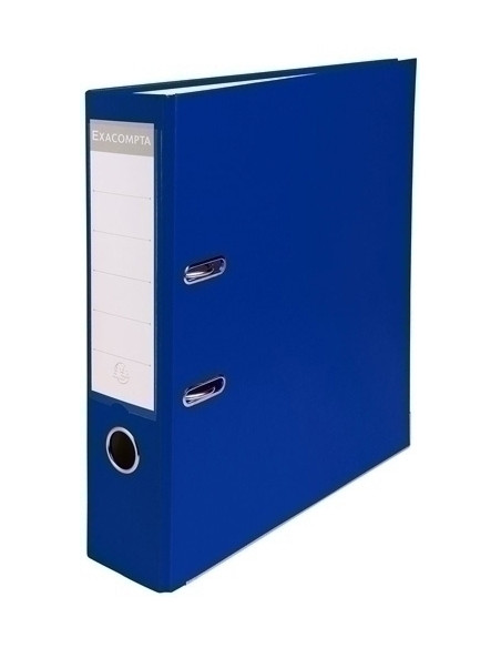 ARCHIVADOR palanca EXACOMPTA FORRADO PP RADO A4 80mm AZUL