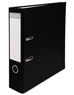 ARCHIVADOR palanca EXACOMPTA FORRADO PP RADO A4 80mm NEGRO