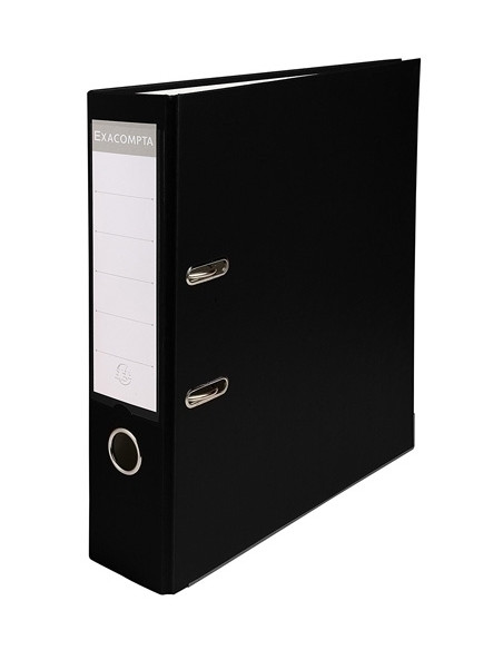 ARCHIVADOR palanca EXACOMPTA FORRADO PP RADO A4 80mm NEGRO