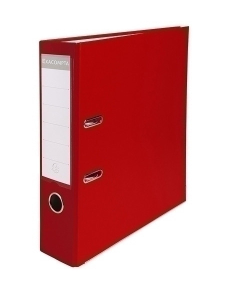 ARCHIVADOR palanca EXACOMPTA FORRADO PP RADO A4 80mm ROJO