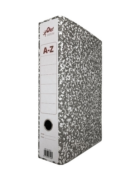ARCHIVADOR palanca OLEF CARTON JASPEADO GRIS F 75mm