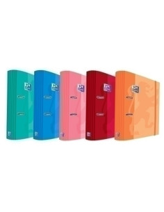 ARCHIVADOR palanca OXFORD SCHOOL CARTON FORRADO RADO A4 70mm con REC 160 hj CUADRIC5x5 COLSUR5
