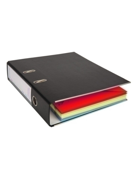 ARCHIVADOR palanca TARIFOLD CARTON FORRADO A4 2an NEGRO incluye 12 smartfolder surtidos