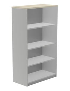 ARMARIO ROCADA ABIERTO 156x90x45 ESTRUCTURA ALUMINIO Y TAPA HAYA
