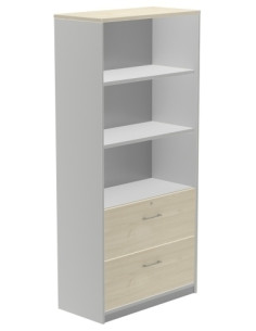 ARMARIO ROCADA CARPETERO 195x90x45 ESTRUCTURA ALUMINIO FRONTAL Y TAPA HAYA