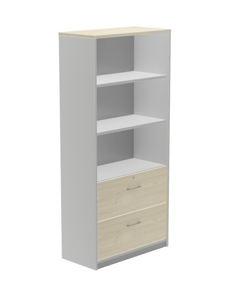ARMARIO ROCADA CARPETERO 195x90x45 ESTRUCTURA ALUMINIO FRONTAL Y TAPA HAYA