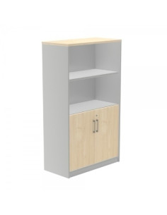 ARMARIO ROCADA CON PUERTAS BAJAS 156x90x45 ESTRUCTURA ALUMINIO Y TAPA HAYA