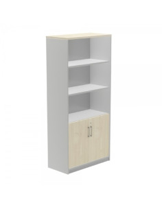 ARMARIO ROCADA CON PUERTAS BAJAS 195x90x45 ESTRUCTURA ALUMINIO Y TAPA HAYA