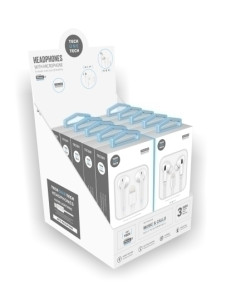 AURICULARES TECH-ONE-TECH HIPHOP DE BOTON CON CONECTOR LIGHTNING MICROFONO INTEGRADO SURTIDO EXPOSITOR DE 10