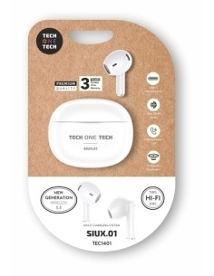 AURICULARES TECH-ONE-TECH SIUX01 BLUETOOTH MICROFONO INTEGRADO BLANCO