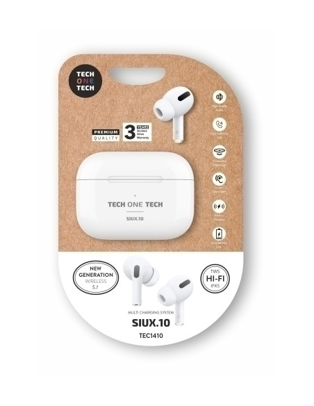 AURICULARES TECH-ONE-TECH SIUX10 BLUETOOTH MICROFONO INTEGRADO BLANCO