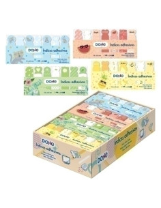 BANDERITAS ADHESIVAS DOHE 18x65 FORMAS EXPOSITOR de 36 SETS