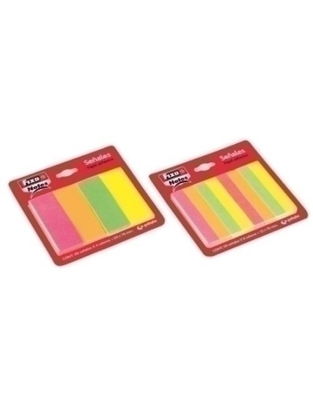 BANDERITAS ADHESIVAS FIXO NOTES 24x76 COLORES NEON PACK de 4