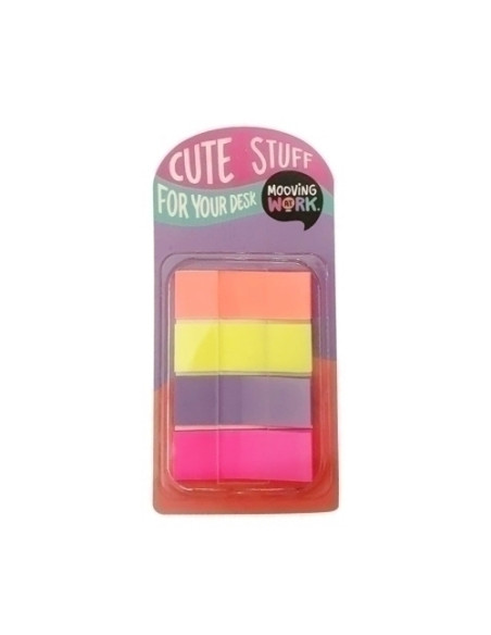 BANDERITAS ADHESIVAS MOOVING COLORES DISPENSADOR de 4
