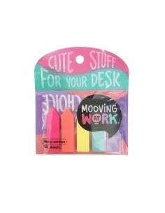 BANDERITAS ADHESIVAS MOOVING FLECHAS COLORES BLISTER de 5