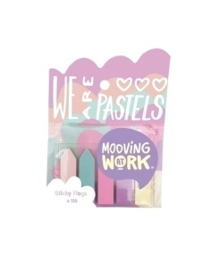 BANDERITAS ADHESIVAS MOOVING PASTEL FLECHAS COLORES BLISTER de 5