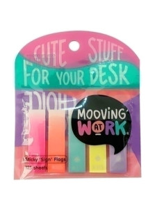 BANDERITAS ADHESIVAS MOOVING SING 12x45mm COLORES TRASLUCIDOS BLISTER de 5