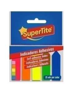 BANDERITAS ADHESIVAS SUPERTITE BLISTER 5 COLORES