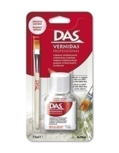 BARNIZ DAS PROFESIONAL EFECTO BRILLANTE VERNIDAS 75 ml frasco  PINCEL