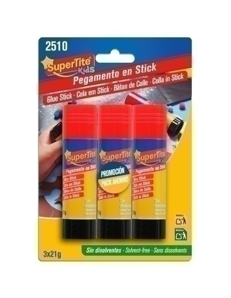 BARRA PEGAMENTO SUPERTITE 21g BLISTER DE 3