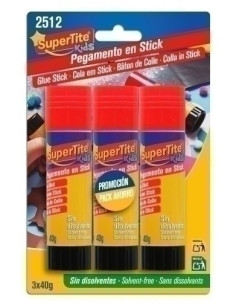 BARRA PEGAMENTO SUPERTITE 40g BLISTER DE 3