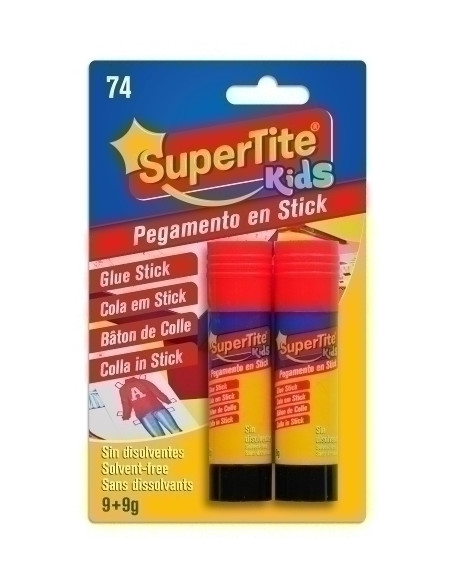 BARRA de PEGAMENTO SUPERTITE 9g BLISTER de 2