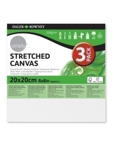 BASTIDOR LIENZO DALER ROWNEY ENTELADO 20x20 cm PACK DE 3