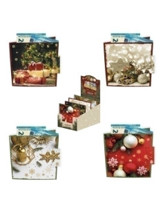 BILLETERO DE FELICITACION ARGUVAL NAVIDAD CARTERA 96x96 SURTIDO EXPOSITOR DE 48 4 diseños