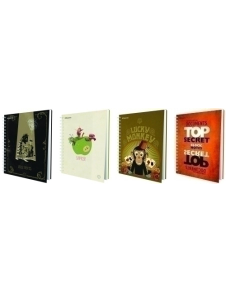 BLOC A4 MICROPERFORADO 4TALADROS TAPA EXTRA 5X5 140 Hojas80 grs ADULTOS FDSL COLECCIÓN RETRO