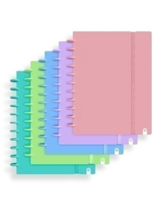 BLOC CARCHIVO INGENIOX PASTEL tapa PP FOAM A4 80h 100g CUADRIC5x5 SURTIDO 5col