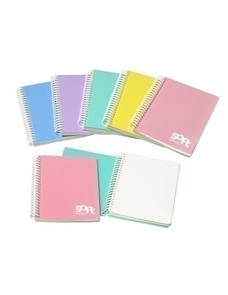 BLOC CARCHIVO SOFT tapa PP A5 80h 90g DOTS ESPECIAL LETTERING ROSA