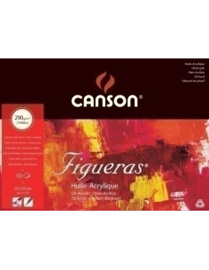 BLOC DE DIBUJO CANSON FIGUERAS OLEO ENCOLADO GRANO LIENZO 240 x 330 mm 290g 10h