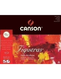BLOC DE DIBUJO CANSON FIGUERAS OLEO ENCOLADO GRANO LIENZO 330 x 410 mm 290g 10h