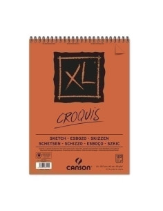 BLOC DE DIBUJO CANSON XL CROQUIS CON ESPIRAL LISO GRANO FINO A3 90g 120h