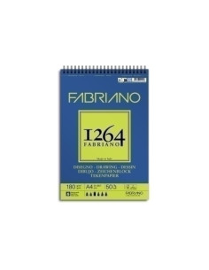 BLOC DE DIBUJO FABRIANO 1264 DRAWING CON ESPIRAL GRANO NATURAL A4 180g 50h