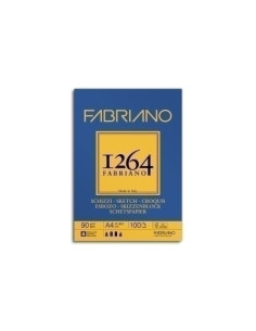 BLOC DE DIBUJO FABRIANO 1264 ESBOZO ENCOLADO GRANO NATURAL A4 90g 100h