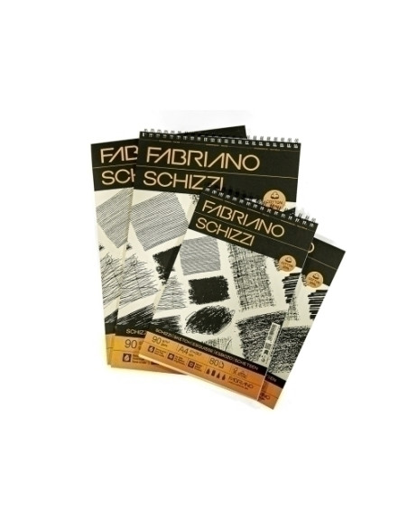 BLOC DE DIBUJO FABRIANO ESBOZO CON ESPIRAL LISO PAPEL SCHIZZI A4 90g 80h