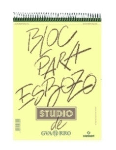 BLOC DE DIBUJO GUARRO-CANSON ESBOZO STUDIO CON ESPIRAL TECNICAS SECAS A6 90g 50h