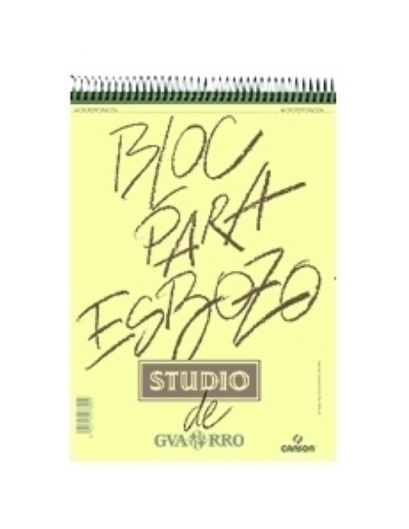 BLOC DE DIBUJO GUARRO-CANSON ESBOZO STUDIO CON ESPIRAL TECNICAS SECAS A6 90g 50h